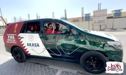 കടൽകടന്ന് ഇന്നോവയെത്തി; അഷ്റഫും കുടുംബവും ഖത്തറിലേക്ക്