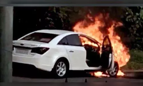 car burned