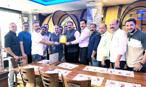 Reception given to dr. a.v anoop