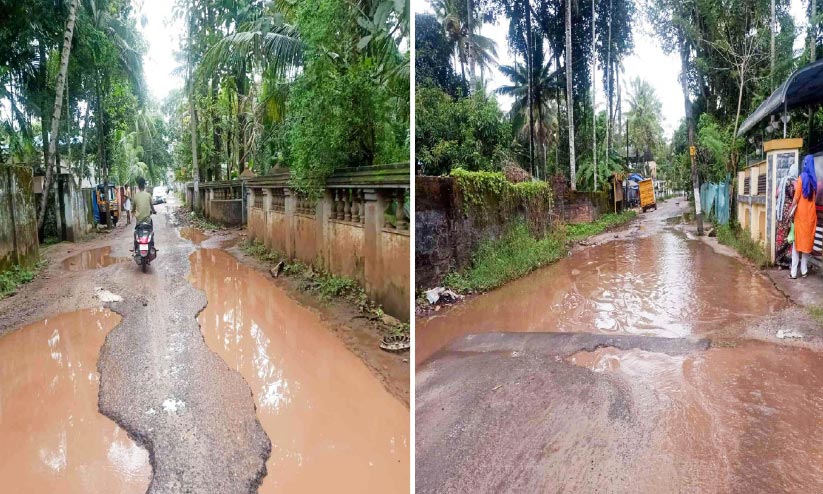 ടി.ബി ജങ്ഷൻ-മണ്ണടിശ്ശേരി റോഡ് തകർച്ചയിൽ ടി.ബി ജങ്ഷൻ-മണ്ണടിശ്ശേരി റോഡ് തകർച്ചയിൽ