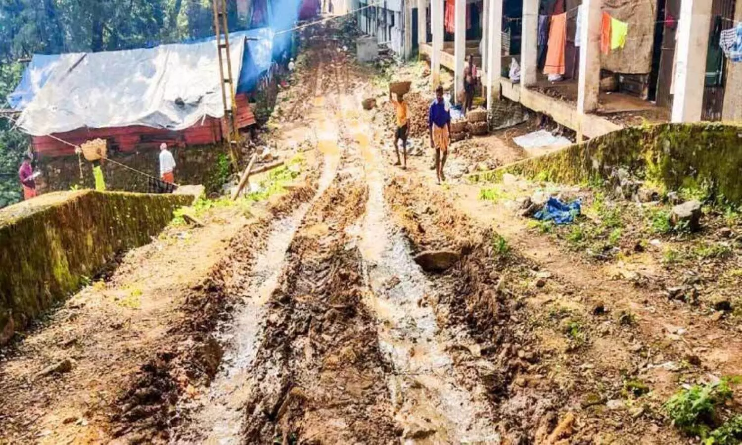 ട്രാക്ടർ പാത ചളിക്കുളമായി