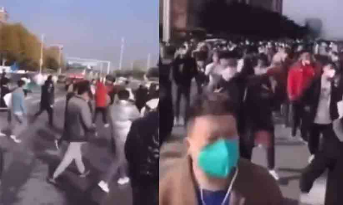 ചൈനയിലെ ഐഫോൺ ഫാക്ടറിയിൽ സംഘർഷം, വൈറലായി വിഡിയോ