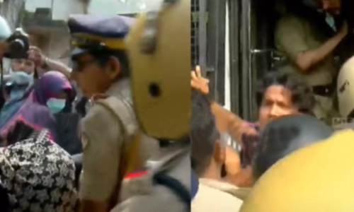 Against Kothi Sewage Treatment Plant Police force against the strike