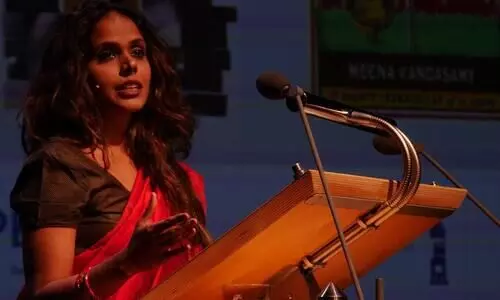 ഇന്ത്യയിലെ രാഷ്ട്രീയ തടവുകാരെ പിന്തുണക്കാൻ നിങ്ങളോട് അഭ്യർഥിക്കുന്നു - മീന കന്ദസാമി ഹെർമൻ കെസ്റ്റൻ പ്രൈസ് സ്വീകരിച്ചു നടത്തിയ പ്രഭാഷണം