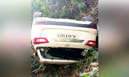 കാർ താഴ്ചയിലേക്ക് മറിഞ്ഞു