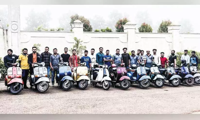 A gathering  for classic and vintage scooter lovers