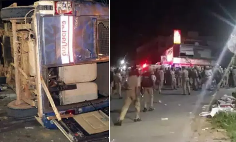 വിഴിഞ്ഞം പൊലീസ് സ്റ്റേഷൻ ആക്രമണം: പൊലീസിനെ ബന്ദിയാക്കിയെന്ന് എഫ്.ഐ.ആർ വിഴിഞ്ഞം പൊലീസ് സ്റ്റേഷൻ ആക്രമണം: പൊലീസിനെ ബന്ദിയാക്കിയെന്ന് എഫ്.ഐ.ആർ