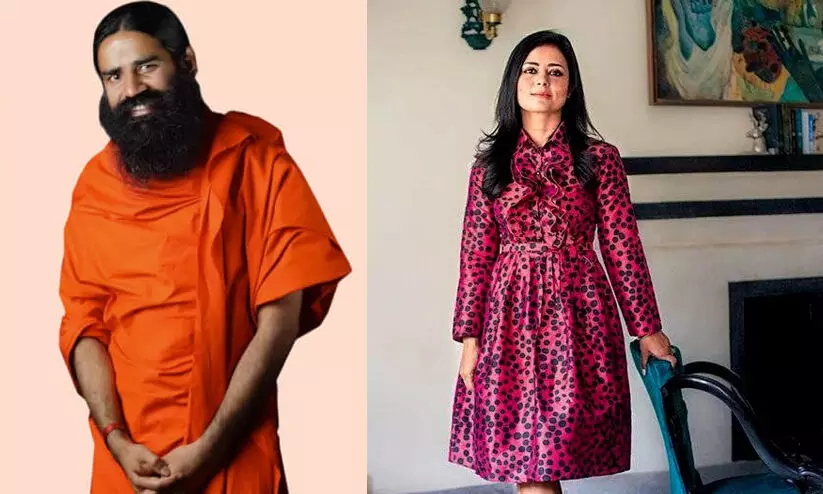 വസ്ത്രമില്ലെങ്കിലും സ്ത്രീകൾ സുന്ദരികളെന്ന് രാംദേവ്; ബാബാജി അന്ന് സ്ത്രീവേഷത്തിൽ ഓടിയതെന്തിനെന്ന് മനസിലായെന്ന് മഹുവ മൊയ്ത്ര