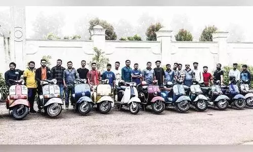 A gathering  for classic and vintage scooter lovers
