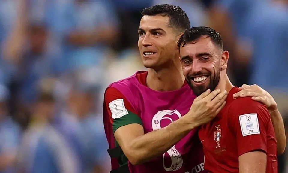 എന്റെ ആ ഗോൾ ക്രിസ്റ്റ്യാനോയുടെത് ആകേണ്ടിയിരുന്നുവെന്ന് ബ്രൂണോ എന്റെ ആ ഗോൾ ക്രിസ്റ്റ്യാനോയുടെത് ആകേണ്ടിയിരുന്നുവെന്ന് ബ്രൂണോ