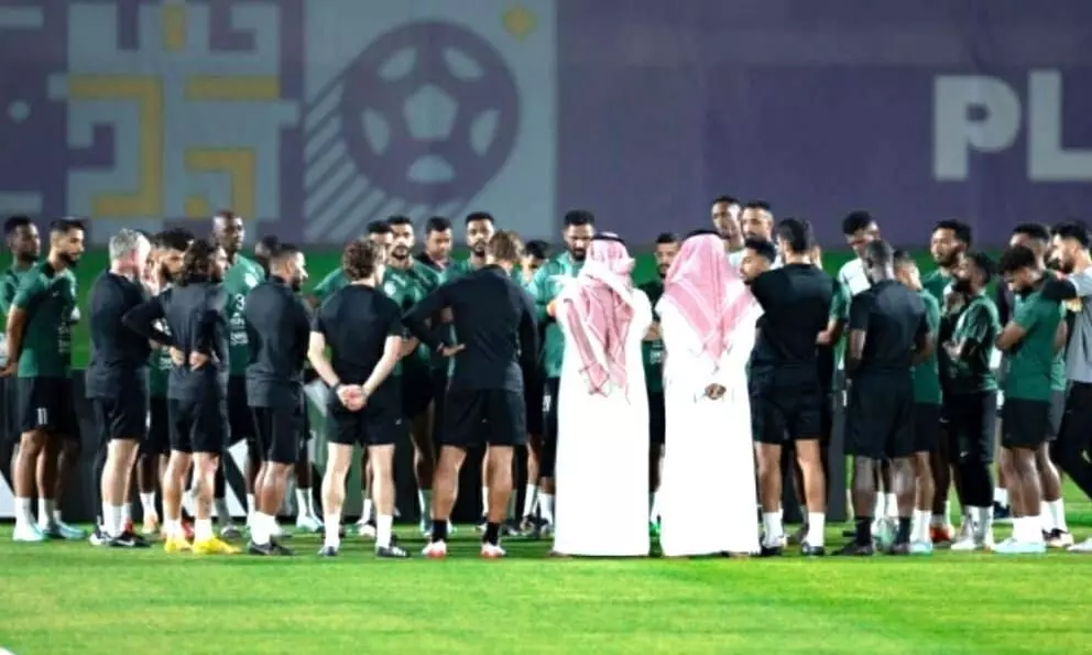 മെക്സിക്കോയെ നേരിടാൻ തയാറെടുത്ത് സൗദി ഗ്രീൻ ഫാൽക്കൻസ് മെക്സിക്കോയെ നേരിടാൻ തയാറെടുത്ത് സൗദി ഗ്രീൻ ഫാൽക്കൻസ്