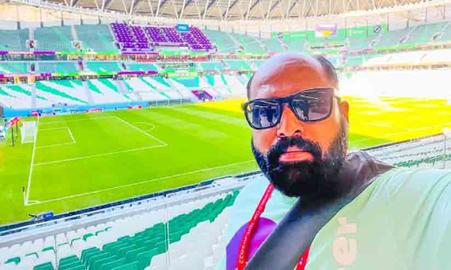 ലോകകപ്പ്​ വേദിയിൽ വളന്‍റിയറായി കുമ്മനം സ്വദേശി