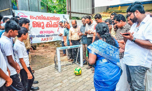 ലഹരിക്കെതിരെ ഗോളാരവം തീർത്ത്​ മാധ്യമവും