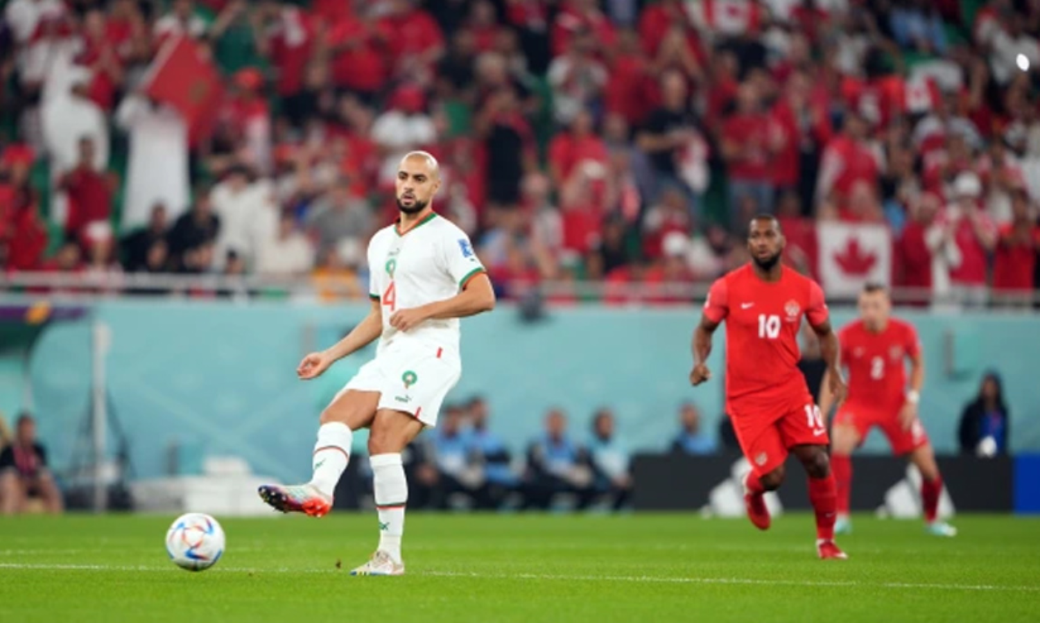 ആദ്യ പകുതിയിൽ മൊറോക്കോ ഗർജനം; കാനഡക്കെതിരെ ഒരു ഗോൾ ലീഡ്