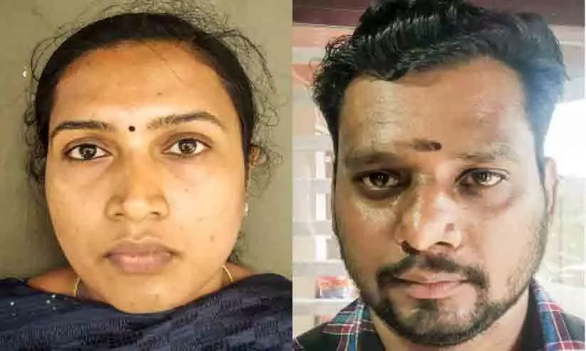 സ്വകാര്യ ധനകാര്യ സ്ഥാപനത്തിൽനിന്ന് ലക്ഷങ്ങൾ തട്ടി; ജീവനക്കാരിയും യുവാവും പിടിയിൽ