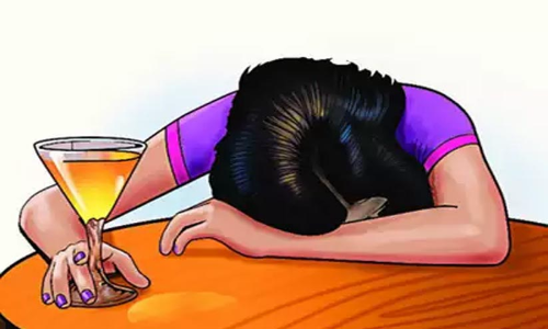 drunken woman