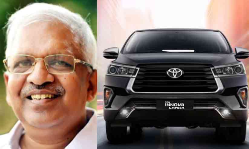 പി. ജയരാജന് വാങ്ങുന്നത് കറുത്ത ഇന്നോവ ക്രിസ്റ്റ കാർ; 32 ലക്ഷം അനുവദിച്ച് ഉത്തരവ്
