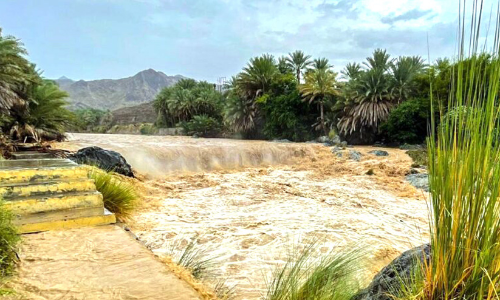 മു​സ​ന്ദം മേ​ഖ​ല​യി​ൽ ക​ന​ത്ത മ​ഴ