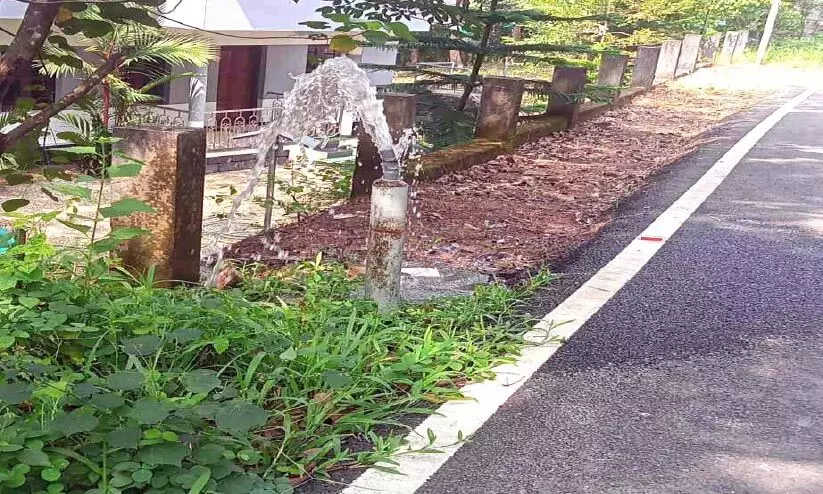 നെടുമ്പന പഞ്ചായത്തിൽ പൈപ്പ്പൊട്ടൽ പതിവ്