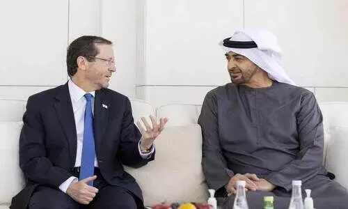 ശൈഖ്​ മുഹമ്മദ്​ ബിൻ സായിദ്​ ഇസ്രായേൽ പ്രസിഡന്‍റുമായി കൂടിക്കാഴ്ച നടത്തി