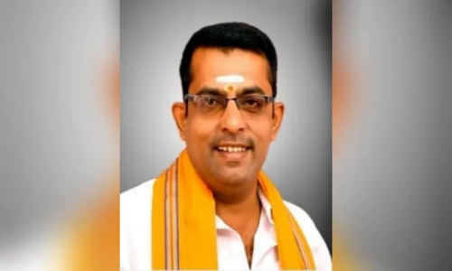 ബി.ആർ അംബേദ്കറെ കാവിയുടുപ്പിച്ച പോസ്റ്റർ പതിച്ച ഹിന്ദുത്വ നേതാവ് അറസ്റ്റിൽ