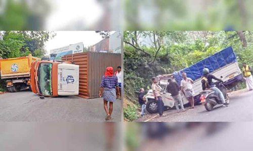 ചുരത്തിൽ മൂന്നിടത്ത് അപകടം; ഗതാഗത തടസ്സം