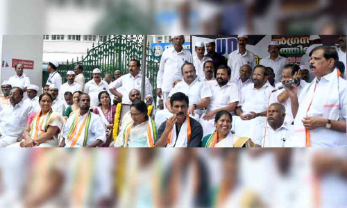 നി​യ​മ​ന​ക്ക​ത്ത്​ വി​വാ​ദ​ത്തി​ൽ യു.​ഡി.​എ​ഫ്​ സ​മ​രം 34ാം ദി​വ​സ​ത്തി​ലേ​ക്ക്​