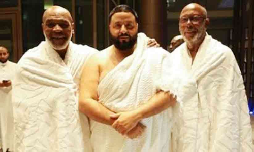 DJ Khaled with  mike Tyson