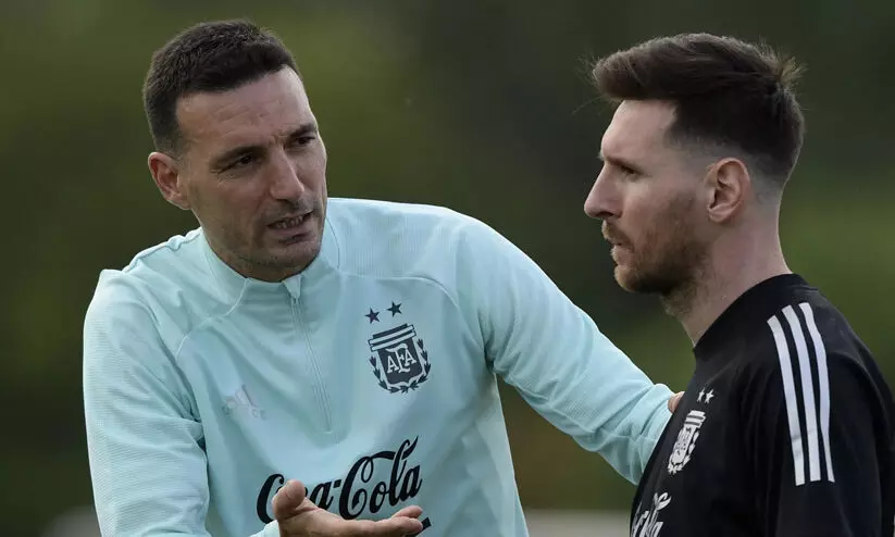 scaloni and messi scaloni and messi