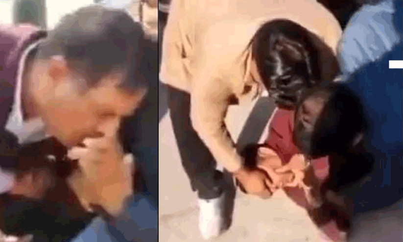 Cop tries to swallow bribe money as he gets caught. Video goes viral