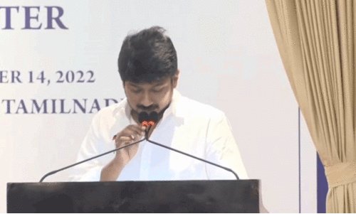 Udhayanidhi sworn in as minister, joins father Stalin’s cabinet