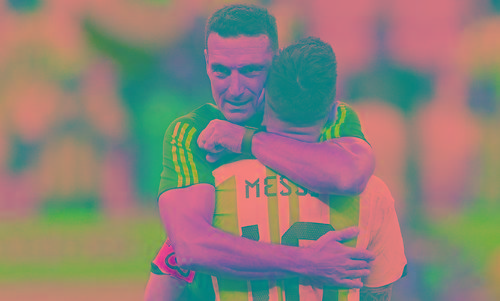 Lionel Scaloni and Lionel Messi