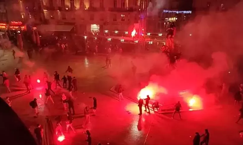 സെമിയിലെ തോൽവി; ഏറ്റുമുട്ടി മൊറോക്കോ-ഫ്രാൻസ് ആരാധകർ