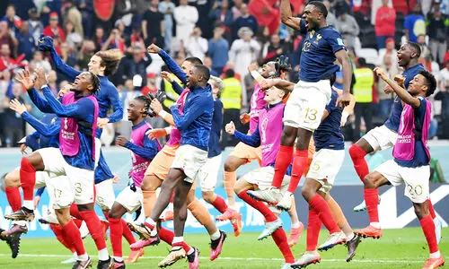 മൊറോക്കക്കെതിരായ സെ​​മി ഫൈ​​ന​​ൽ മത്സരത്തിൽ വിജയിച്ച ഫ്രാൻസ് ടീം