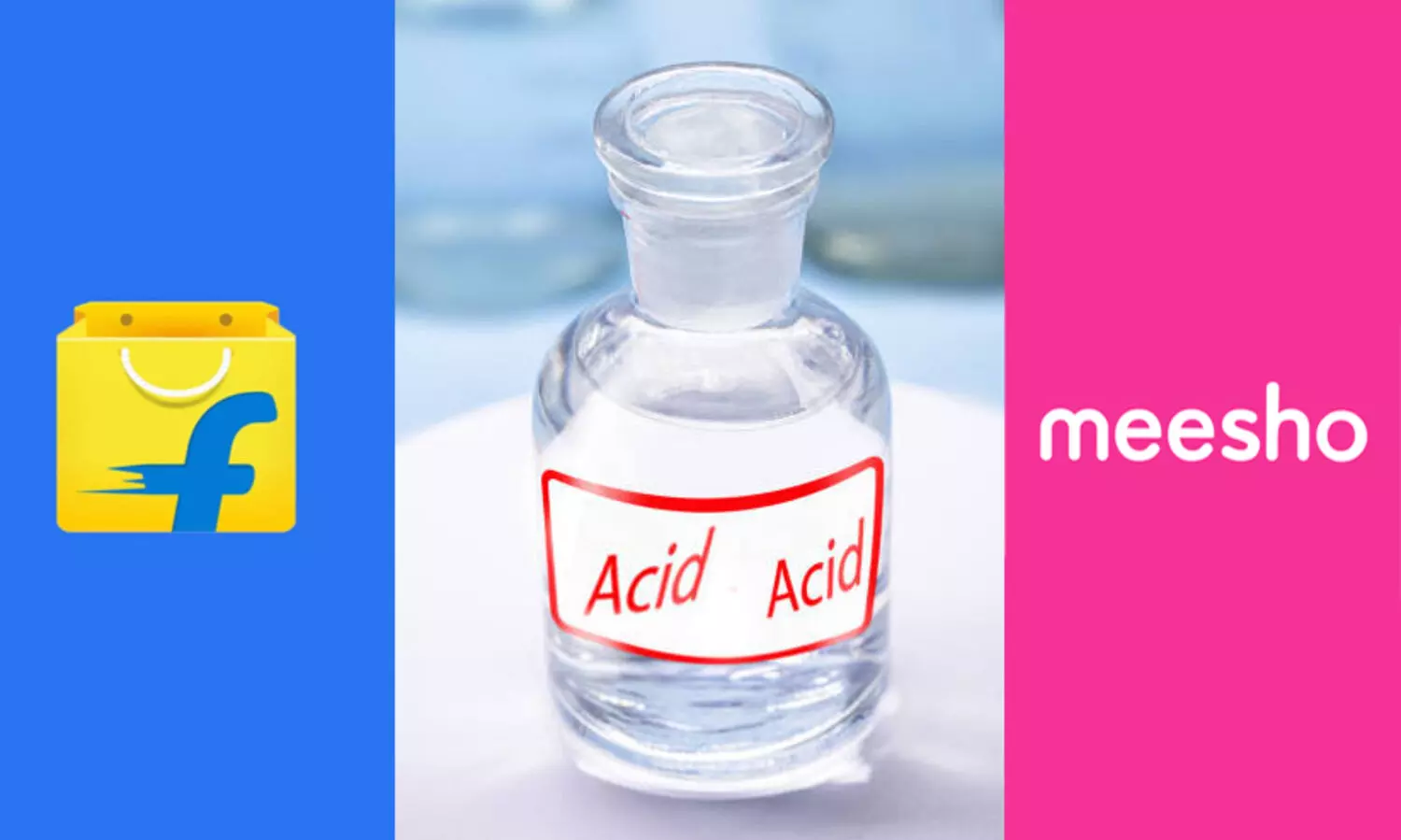 അപകടം വിതച്ച് ഓൺലൈൻ ആസിഡ് വിൽപ്പന; ഫ്ലിപ്കാർട്ടിനും മീഷോയ്ക്കും നോട്ടീസ് അയച്ച് സി.സി.പി.എ