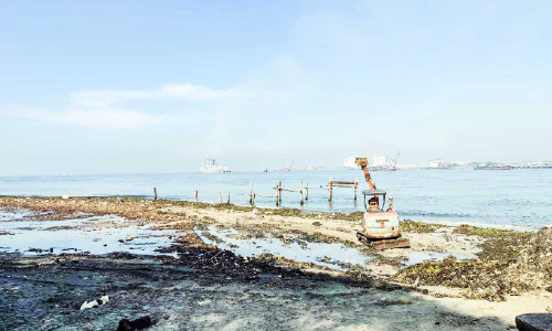 മാ​ലി​ന്യം നി​റ​ഞ്ഞ ഫോ​ർ​ട്ട്​​കൊ​ച്ചി ക​ട​പ്പു​റം