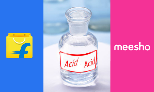 അപകടം വിതച്ച് ഓൺലൈൻ ആസിഡ് വിൽപ്പന; ഫ്ലിപ്കാർട്ടിനും മീഷോയ്ക്കും നോട്ടീസ് അയച്ച് സി.സി.പി.എ