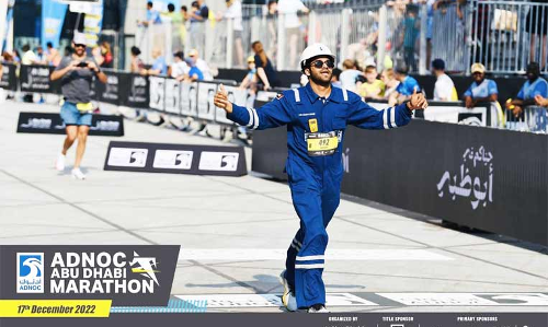 തൊഴിലാളികൾക്ക്​ ആദരവായി മാരത്തൺ പൂർത്തിയാക്കി മലയാളി