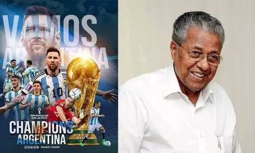 അർജന്റീനക്ക്​ അഭിനന്ദനങ്ങളുമായി മുഖ്യമന്ത്രി