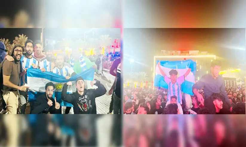 ആവേശകൊടുമുടിയിൽ അർജന്റീന ഫാൻസ് ആവേശകൊടുമുടിയിൽ അർജന്റീന ഫാൻസ്