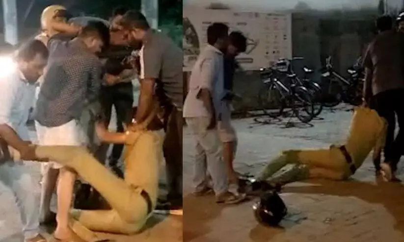 പൊലീസുകാരെ കാലിൽ തൂക്കി വലിച്ചിഴച്ചു; കൊച്ചിയിൽ ഫുട്ബോൾ ആരാധകരുടെ ആഘോഷം ഇങ്ങനെ