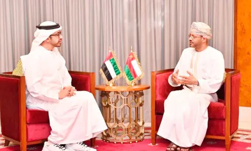 ഒ​മാ​ൻ-​യു.​എ.​ഇ വി​ദേ​ശ​കാ​ര്യ മ​ന്ത്രി​മാ​ർ കൂ​ടി​ക്കാ​ഴ്ച ന​ട​ത്തി