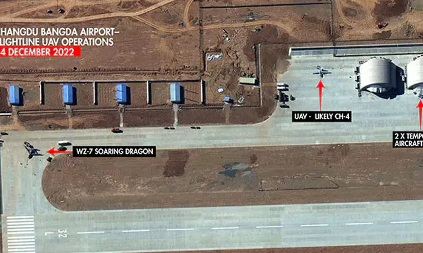 അരുണാചൽ അതിർത്തിയിൽ ഡ്രോണുകളും ജെറ്റുകളും നിരത്തി യുദ്ധക്കളമൊരുക്കി ചൈന