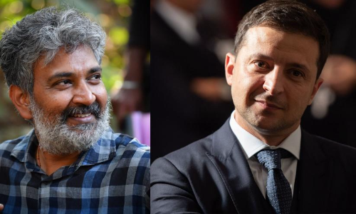 SS Rajamouli  Opens Up RRR song Naatu Naatu outside Ukraine President Zelenskyys residence