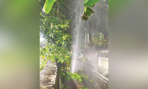 പൈ​പ്പ് പൊ​ട്ടി കു​ടി​വെ​ള്ളം പാ​ഴാ​കു​ന്നു; ക​ണ്ടി​ല്ലെ​ന്ന് ന​ടി​ച്ച് ഉ​ദ്യോ​ഗ​സ്ഥ​ർ