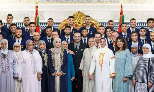 മൊറോക്കോ ടീമിനും ഉ​മ്മ​മാ​ർക്കും ജ​ന്മ​നാ​ട്ടി​ൽ കൊ​ട്ടാ​ര​ത്തി​ൽ വ​ര​വേ​ൽ​പ്