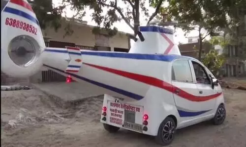 Flying car Azamgarh carpenter Nano car helicopter
