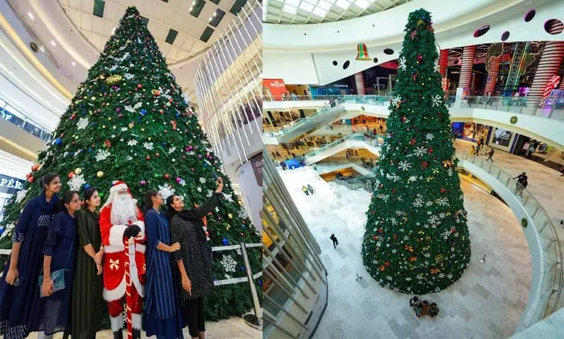 കൗതുകമായി ലുലു മാളിലെ ഭീമന്‍ ക്രിസ്തുമസ് ട്രീ