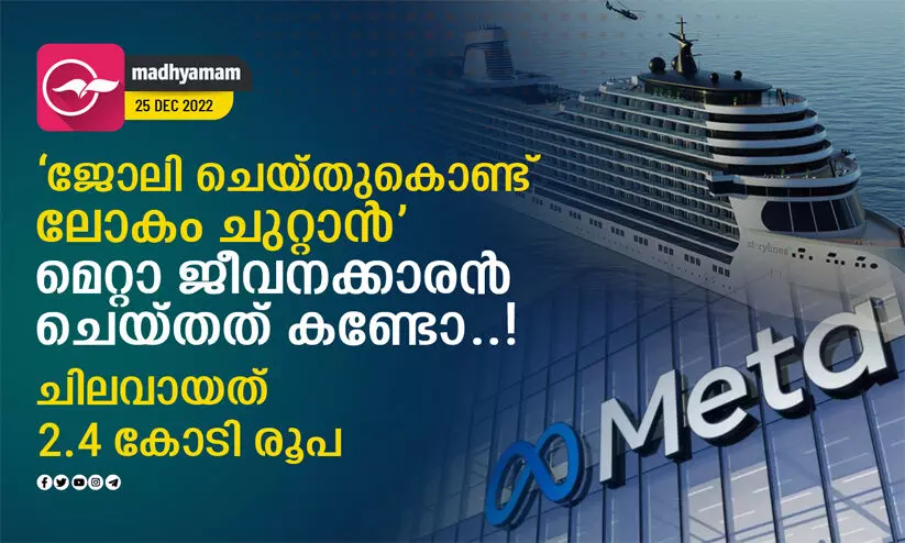 ‘ജോലി ചെയ്തുകൊണ്ട് ലോകം ചുറ്റാൻ’ മെറ്റാ ജീവനക്കാരൻ ചെയ്തത് കണ്ടോ..! ചിലവായത് 2.4 കോടി രൂപ