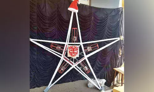 യ​ന്ത്ര​ന​ക്ഷ​ത്ര​മൊ​രു​ക്കി എ​ൻ​ജി​നീ​യ​റി​ങ് വി​ദ്യാ​ർ​ഥി​ക​ൾ